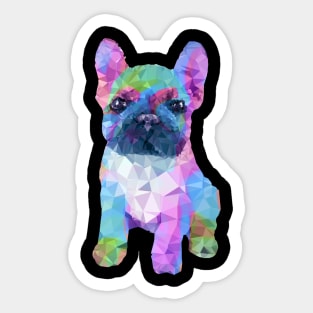 French bulldog, color polygonal 2 Sticker